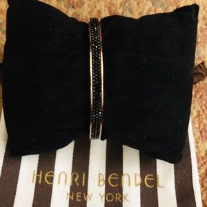 Henri Bendel Small Black Crystal Bangle